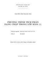 Phương trình tích phân dạng chập trong lớp hàm {0} 