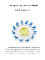 Tài liệu Bài học cũ tăng thêm sức sống cho doanh nghiệp mới pdf