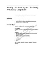 Tài liệu Activity 10.1: Creating and Distributing Preliminary Components pptx