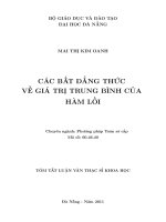 Các bất đẳng thức về giá trị trung bình của hàm lồi