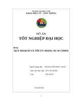 Quy hoạch và tối ưu mạng 3g w CDMA luận văn tốt nghiệp đại học 
