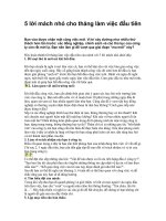 Tài liệu 5 lời mách nhỏ cho tháng làm việc đầu tiên pptx