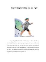 Tài liệu Người tăng huyết áp cần lưu ý gì? docx