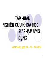 Tài liệu tong quan Nghen cuu khoa hoc