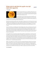 Tài liệu Khám phá bí mật bầu khí quyển của một hành tinh ngoại hệ ppt