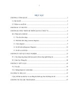 Phân tích thiết kế hệ thống thông tin quản lý trang thiết bị và lập lịch bảo trì 