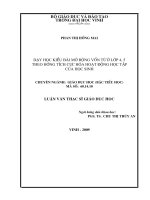 Dạy học kiểu bài mở rộng vốn từ ở lớp 4, 5 theo hướng tích cực hoá hoạt động học tập của học sinh 