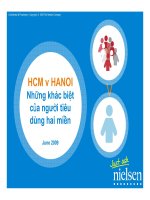 Tài liệu khác biệt tiêu dùng giữa HN và TPHCM doc