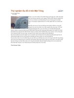 Tài liệu Thử nghiệm lều để ở trên Mặt Trăng ppt