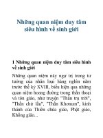 Tài liệu Những quan niệm duy tâm siêu hình về sinh giới ppt