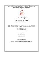 KÊNH AN TOÀN ( SECURE CHANNELS) TIỂU LUẬN AN NINH MẠNG 