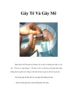 Tài liệu Gây Tê Và Gây Mê doc