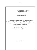 Dạy học các ứng dụng kỹ thuật ở chương mắt  các dụng cụ quang    vật lí 11  nâng cao theo hướng tăng cường tính tích cực , tự lực nhận thức của học sinh 