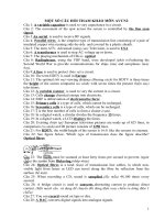 MỘT SỐ CÂU HỎI THAM KHẢO MÔN AVCN2