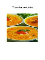 Tài liệu Thực đơn cuối tuần ppt