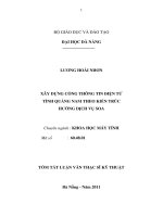 Xây dựng cổng thông tin điện tử tỉnh quảng nam theo kiến trúc hướng dịch vụ SOA 
