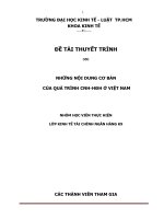 NHỮNG nội DUNG cơ bản của QUÁ TRÌNH CNH hđh ở VIỆT NAM 