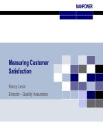 Tài liệu Measuring customer satisfaction 3 pdf