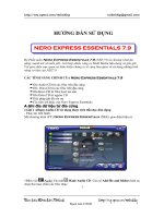 Tài liệu HƯỚNG DẪN SỬ DỤNG NERO EXPRESS ppt