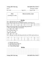 Bài soạn ĐỀ KIỂM TRA ĐẠI CHƯƠNG II