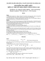 Tài liệu Kiểm tra điều kiện môn Lý thuyết Hóa Phân tích nâng cao docx