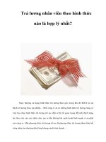 Tài liệu Trả lương nhân viên theo hình thức nào là hợp lý nhất? doc