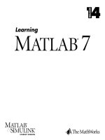 Tài liệu Learn Matlab 7.0 pptx