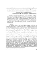 Sử dụng phương pháp máng đơn (TROUGHING) để tinh sạch DNA METAGENOME hệ vi sinh vật cộng sinh trong ruột mối 