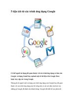 Tài liệu 5 tiện ích từ các trình ứng dụng Google doc
