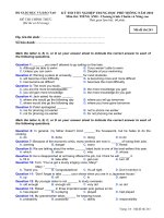 Tài liệu Đề thi chính thức kỳ thi tốt nghiệp THPT 2010 môn Tiếng anh - Chương trình chuẩn và nâng cao (Mã đề thi 241) pdf