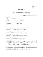 Tài liệu Văn bản hợp đồng xây lắp quy mô nhỏ pdf