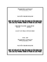 Một số vấn đề về tính ổn định và ổn định hoá các phương trình vi phân và sai phân 