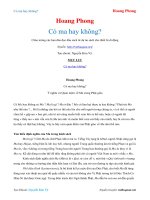 Có ma hay không? - Hoàng Phong