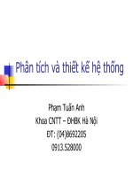 Tài liệu Phân tích và thiết kế hệ thống doc