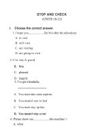 Tài liệu Stop and check_Unit 10-12