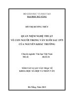 Quan niệm nghệ thuật về con người trong văn xuôi sau 1975 của nguyễn khắc trường 