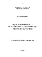 Một số giải pháp quản lý chất lượng phổ cập bậc trung học ở thành phố hồ chí minh luận văn thạc sĩ khoa học giáo dục 