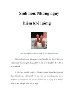 Tài liệu Sinh non: Những nguy hiểm khó lường pptx