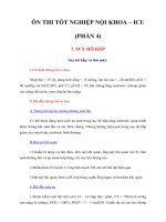 Tài liệu ÔN THI TỐT NGHIỆP NỘI KHOA – ICU (PHẦN 4) doc
