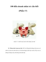Tài liệu 100 điều doanh nhân trẻ cần biết (Phần 17) pptx