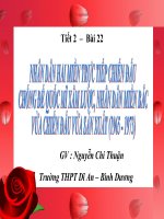 Bài giảng Bài 22 Giai đoạn 1965-1973 (tiết 2)