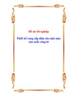 Tài liệu Đồ án tốt nghiệp - Thiết kế cung cấp điện cho nhà máy sản xuất vòng bi ppt