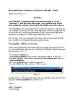 Tài liệu Microsoft Windows PowerShell và SQL Server 2005 SMO – Phần 7 pptx