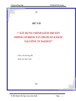 Tài liệu BÁO CÁO ” XÂY DỰNG CHÍNH SÁCH TRUYỀN THÔNG CỔ ĐỘNG SẢN PHẨM XE KAMAZ TẠI CÔNG TY DAESCO” docx