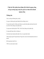 Tài liệu Cấp lại Giấy phép hoạt động bến khách ngang sông trong trường hợp chuyển quyền sở hữu bến khách ngang sông doc