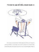 Tài liệu Vũ khí bí mật để điều chỉnh hành vi pptx