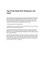 Tài liệu Top 10 thủ thuật SEO Webmaster cần tránh doc