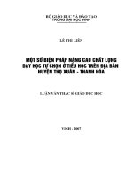 Một số biện pháp nâng cao chất lượng dạy học tự chọn ở tiểu học trên địa bàn huyện thọ xuân   thanh hoá 