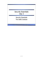 Tài liệu Security Essentials Day 3 docx