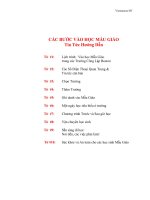 Tài liệu CÁC BƯỚC VÀO HỌC MẪU GIÁO ppt